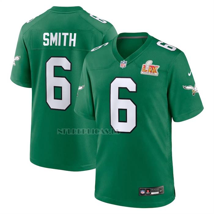 Camiseta NFL Game Philadelphia Eagles Devonta Smith Super Bowl LIX Segunda Verde